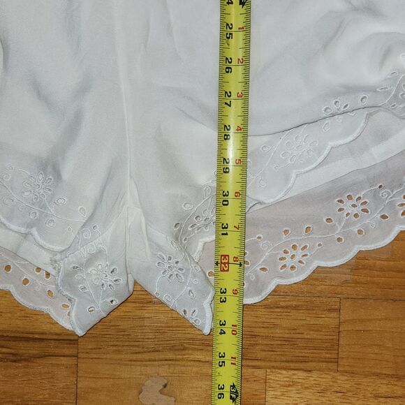 Society Amuse White Romper Women L Lace Button Closure Cover-Up - Picture 4 of 11